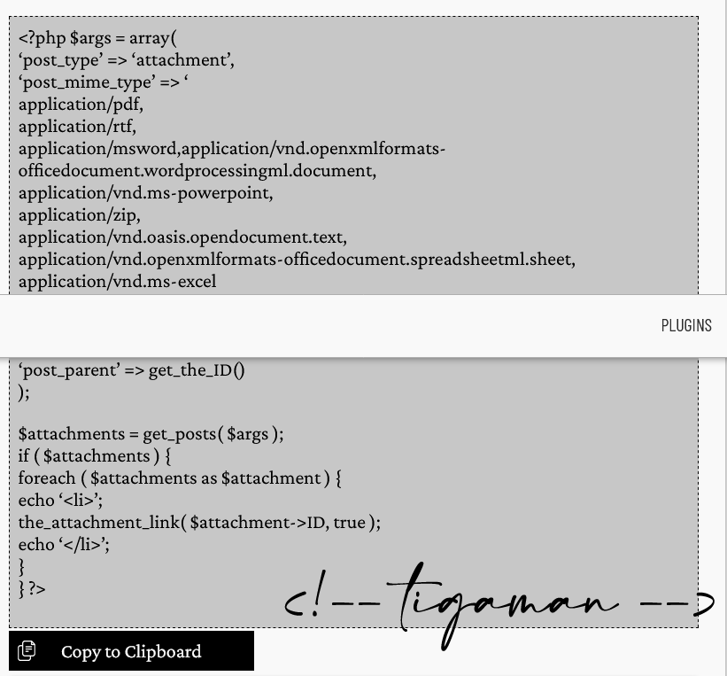 Codeblock with copy button wordpress plugin
